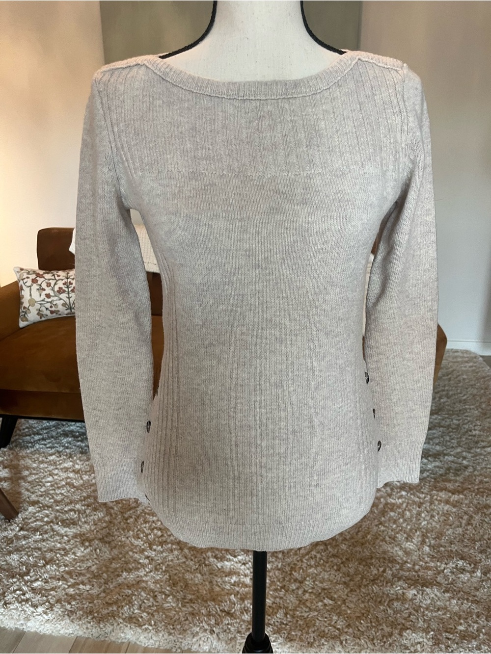 Madewell sweater with button detail